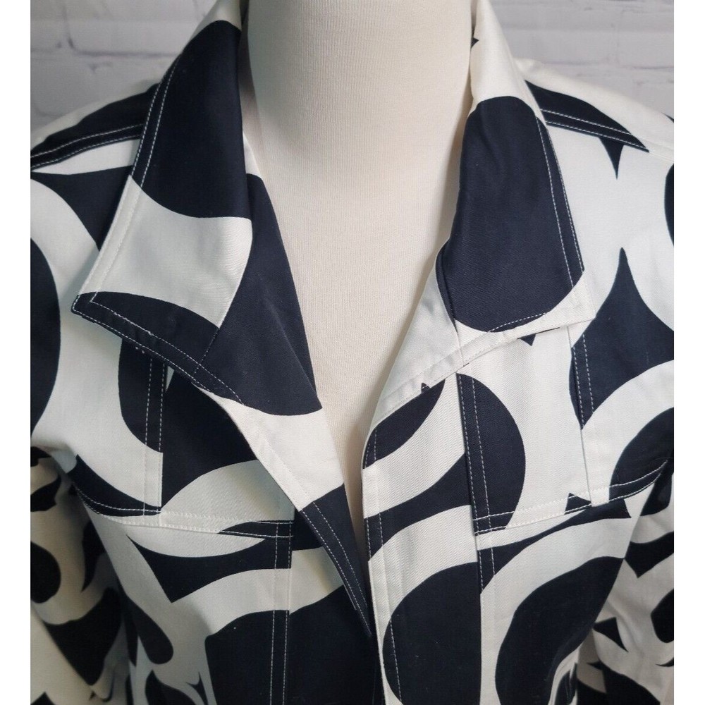 Patrick Christopher Black & White Geometric Open … - image 3